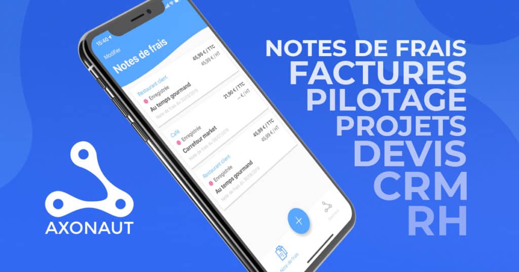 Fonctionnalités Axonaut sur l'application iOS