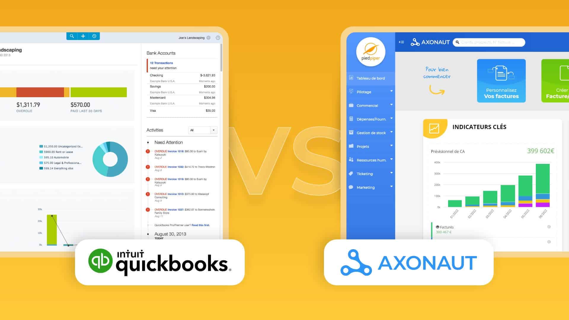 alternatives à quickbooks : quickbooks vs axonaut